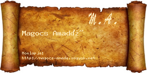 Magocs Amadé névjegykártya